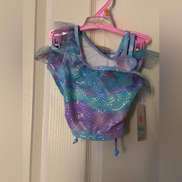 Cute Toddler Girls Two Piece Magical Rainbow Print Bathing Suit by btween |Sz 3T - Picture 8 of 8